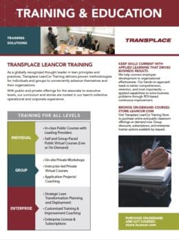 Transplace Leancor Training